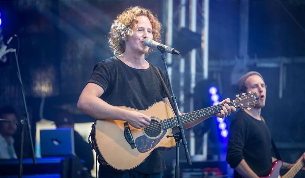 Der ESC-Vierte Michael Schulte stand am Freitag auf der Bühne auf dem Seestadtfe...