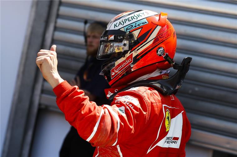 Formel 1: Räikkönen holt Pole Position in Monaco Der Finne Kimi Räikkönen vom Team Scuderia Ferrari freut sich über die Pole Position.