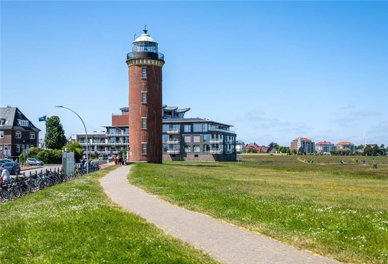 Der „Hamburger Leuchtturm“ in Cuxhaven.