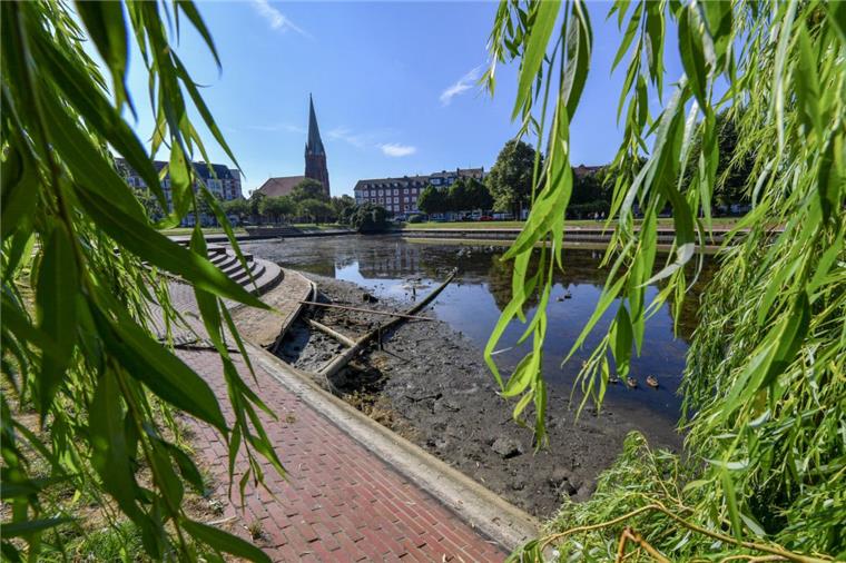 Der Holzhafen in Bremerhaven gehört zu den beliebtesten Punkten in Geestemünde. Im Moment wird das Wasser abgelassen. Ab Ende August startet die Sanierung der Anlage.