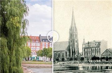 Der Holzhafen in Bremerhaven heute und im Jahre 1903. Da hat sich viel getan.