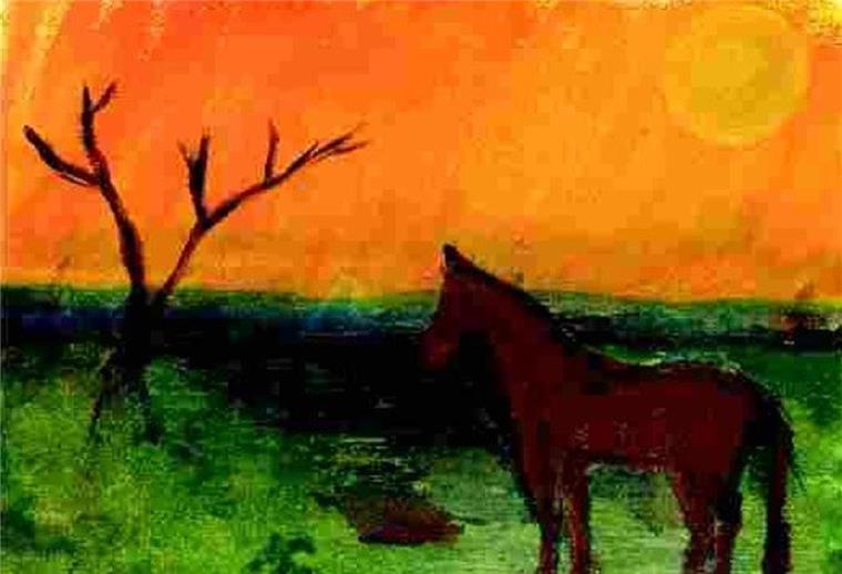 Bremervörde: Kunst macht den Knast bunt Der Künstler habe mit diesem Bild einen Weg zu Geborgenheit und Klarheit gefunden, meint Kunstpädagogin Ellen Tiedemann-Bartsch.