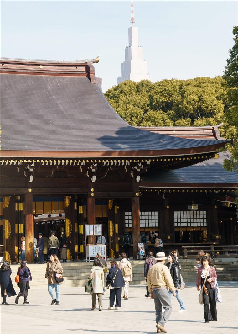 Ist das die Zukunft der Kunst auch in Hamburg? - Digital Art Museum in Tokio: Der Meiji-Schrein liegt in einem zentralen Park in Shibuya und ist ein Ruhepol in der hektischen Stadt.