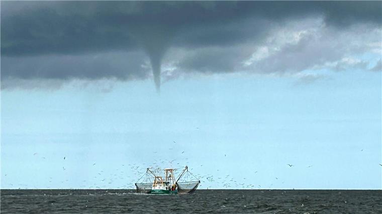 Der mutmaßliche Tornado zog später auf die Insel Borkum.