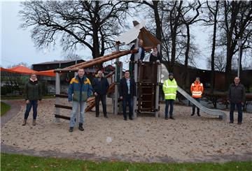 Der neue Hauptspielplatz in Seedorf ist Teil des zweiten Bausteins der Dorfentwicklung im Ortskern. 
