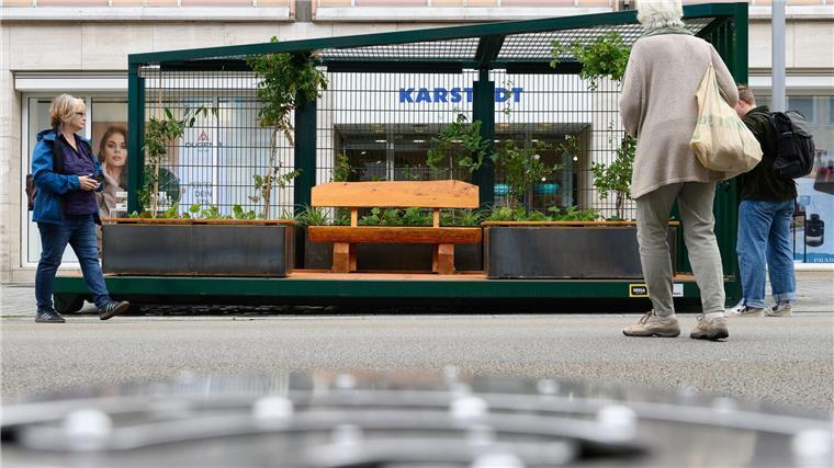 Klimacontainer soll Abkühlung in Göttingen bringen Der neue Klimacontainer in Göttingen soll unter anderem Schatten spenden und für Kühlung sorgen.