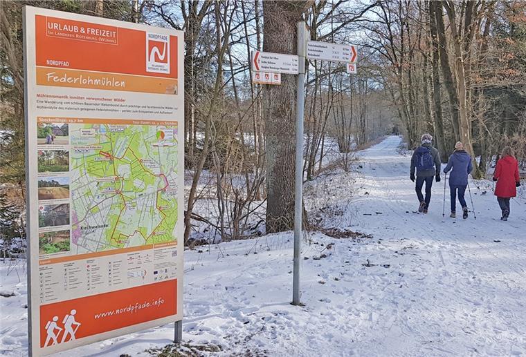 Der Weg zum Glück: Nordpfade-Wandern im Landkreis Rotenburg Der Nordpfad „Zevener Geest“ ist auch im Herbst und Winter ein lohnendes Ziel, um sich an der frischen Luft zu bewegen.