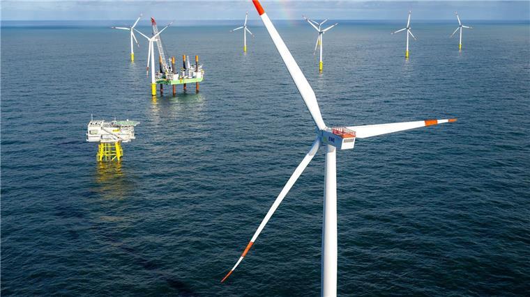 Der Offshore-Windpark Riffgat rund 15 Kilometer nördlich der Insel Borkum.