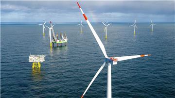 Der Offshore-Windpark Riffgat rund 15 Kilometer nördlich der Insel Borkum.