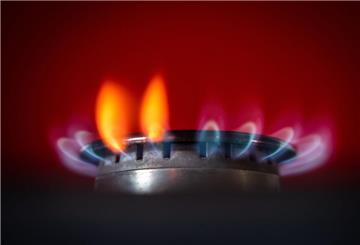 Eine Gasflamme.