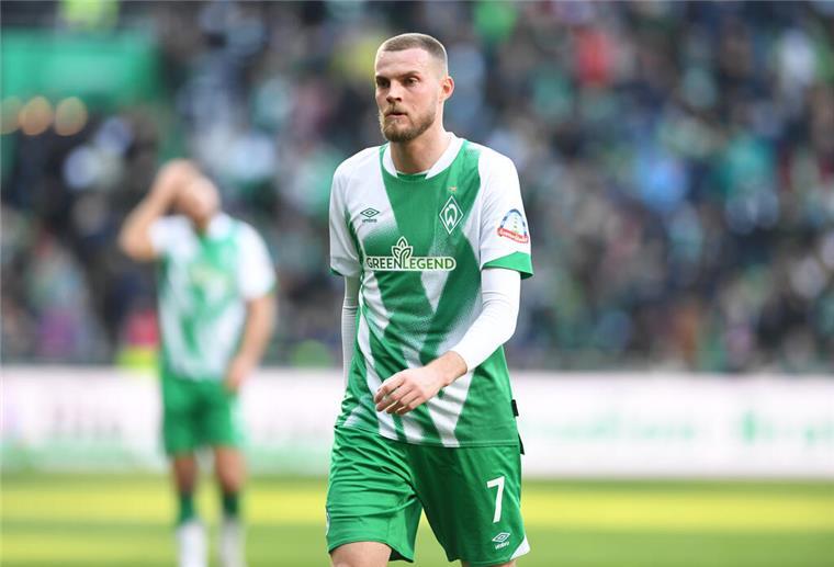 Klub aus Saudi-Arabien wirbt um Bremen-Stürmer Fußball: Bundesliga, Werder Bremen - TSG 1899 Hoffenheim, 26. Spieltag, wohninvest Weserstadion. Werders Marvin Ducksch geht in die Pause. +++ dpa-Bildfunk +++