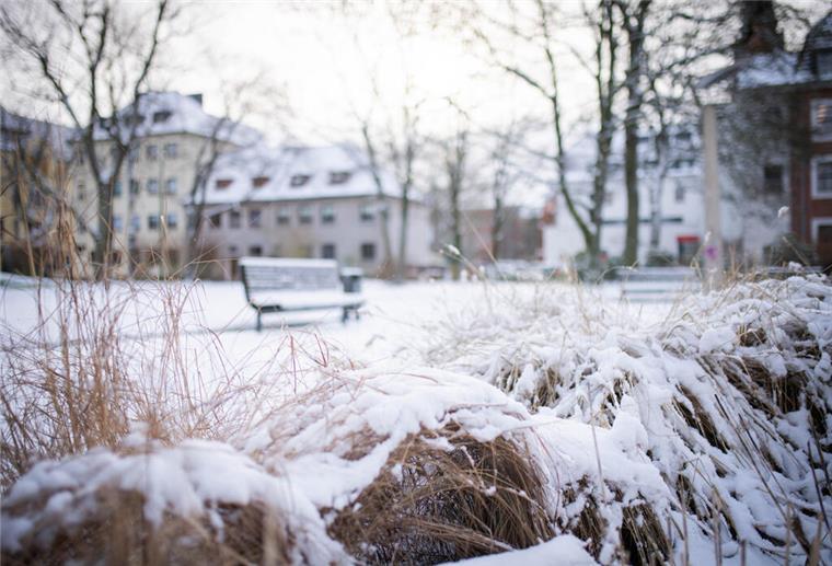 Der Schnee in Bremerhaven ist bei Sonnenschein ziemlich gut zu ertragen.