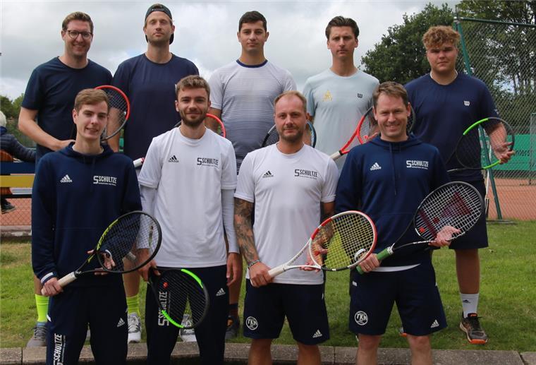Herren des Tennisklubs Nordenham halten die Verbandsliga Der SV Nordenham (obere Reihe) bezwang die zweite Mannschaft des TK Nordenham und wurde vor dem Stadtkonkurrenten Meister.