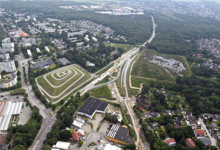 Vom Leherheider Tunnelberg kann man weit blicken Der Tunnelberg aus der Luft fotografiert.