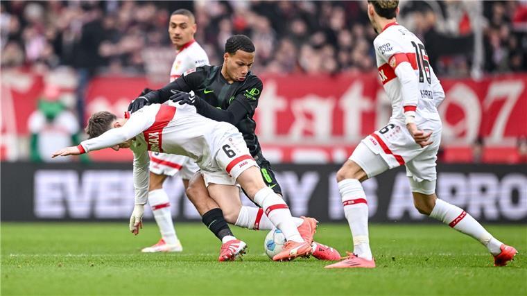 Stuttgart gibt Führung aus der Hand: Wolfsburg jubelt spät Der VfB und Wolfsburg lieferten sich ein umkämpftes Duell.