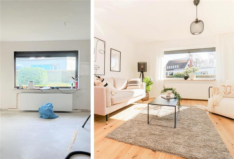 Verkaufstrend „Home Staging“ ist in Bremerhaven angekommen: Das steckt dahinter Eine Fotocollage, auf der ein Zimmer vor und nach dem Home Staging zu sehen ist.