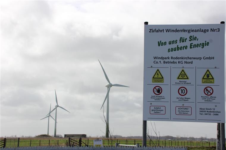 Der Windenergiepark in Rodenkircherwurp soll nicht erweitert und repowert werden. Das wünschen sich die Anwohner mehrheitlich. Deshalb lehnte auch der Stadlander Gemeinderat die Anträge des Betreibers ab.