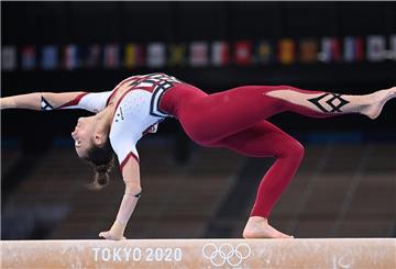 Deutsche Turnerinnen haben bei den Olympischen Spielen bewusst einen Ganzkörperanzug getragen.