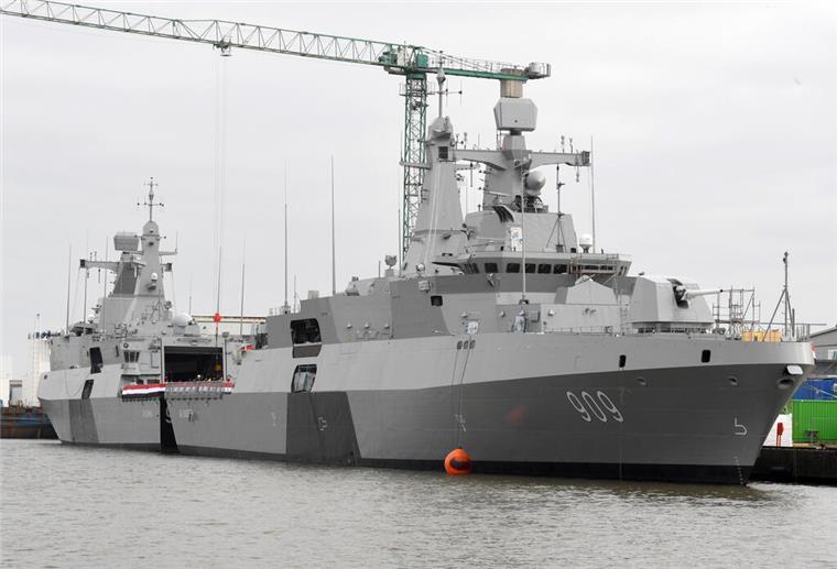 Bremerhaven: Kriegsschiff an Ägyptens Marine übergeben Deutschlands größte Werft hat in Bremerhaven eine Fregatte an die ägyptische Marine übergeben.