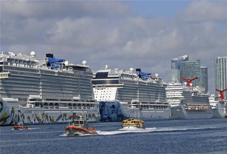 Kreuzfahrtschiffe im Hafen von Miami