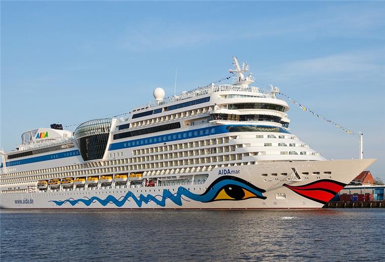 Überraschung: Aida-Kreuzliner auf dem Weg nach Bremerhaven Die „Aidamar“ kommt nach Bremerhaven.