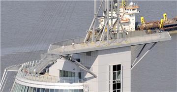 Die Aussichtsplattform des Sail City Hotels.