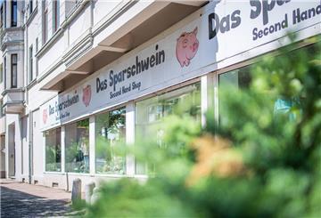 Das Secondhand-Geschäft Sparschwein auf der Hafenstraße.