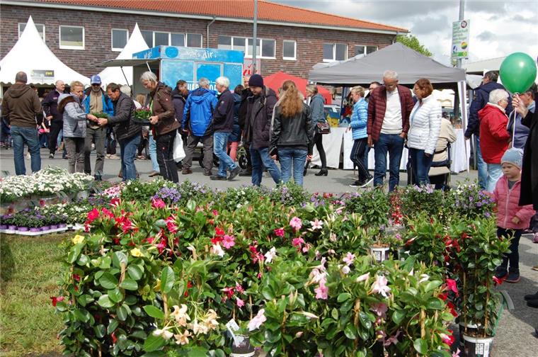 Viele Besucher bummeln über den Hagener Staudenmarkt Die Besucher bummeln über das Veranstaltungsgelände beim Hagener Staudenmarkt.