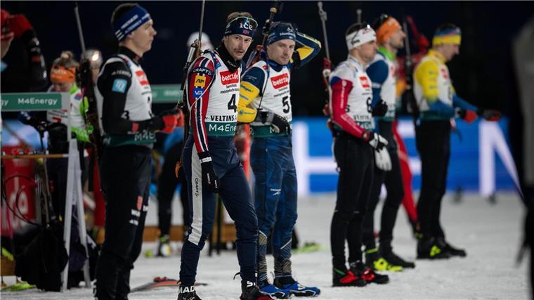 Die Biathleten hatten Spaß beim Show-Event auf Schalke.