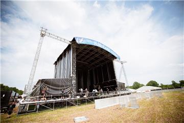 Die Bühne steht, es fehlt noch das Publikum. Am Freitag beginnt das "Hurricane"-Festival