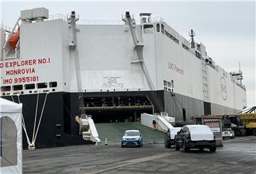 Die BYD Explorer No. 1 ist erstmals am Bremerhavener Autoterminal zu Gast. BYD aus China ist der größte E-Auto-Hersteller der Welt und möchte den europäischen Markt erschließen.