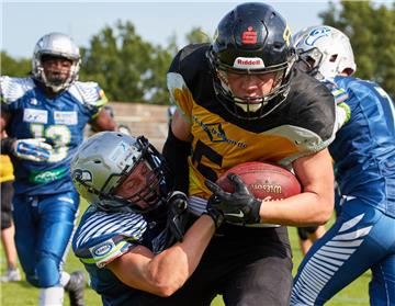 Die Defensive der Bremerhaven Seahawks packt entschlossen zu. So will das in der kommenden Saison auch der neue Headcoach JJ Fayed sehen.