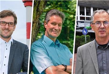 Die dei Nordenhamer Bürgermeisterkandidaten (von links): Nils Siemen, Tim Lorenz und Raoul Krippner.