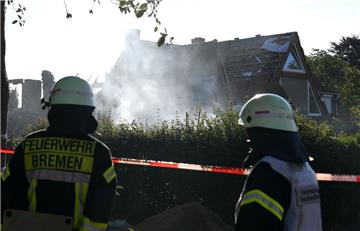 Die Detonation hat das Reihenendhaus im Stadtteil Huchting bis auf die Grundmauern zerstört. 