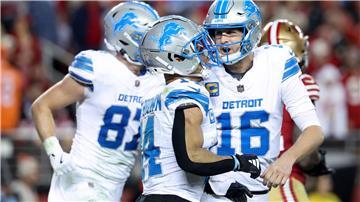 Die Detroit Lions um Quarterback Jared Goff (r.) und Wide Receiver Amon-Ra St. Brown spielen die beste Saison ihrer Geschichte.