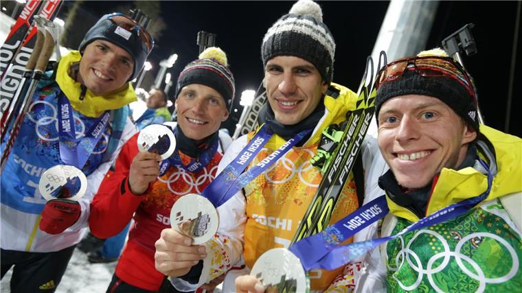 Biathlon-Staffel: Olympia-Gold mit elf Jahren Verspätung Die deutsche Biathlon-Staffel von Sotschi 2014 bekommt über elf Jahre später doch noch Olympia-Gold.