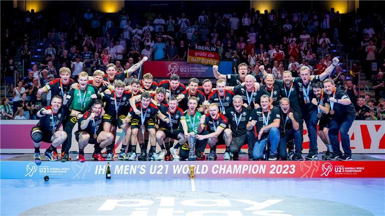 WM als Sprungbrett: U21-Handballer hoffen auf Karriereschub Die deutschen U21-Handballer hatten 2023 den WM-Titel geholt.