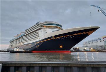 Die „Disney Wish“ kommt erst im Juni zur Ablieferung nach Bremerhaven.