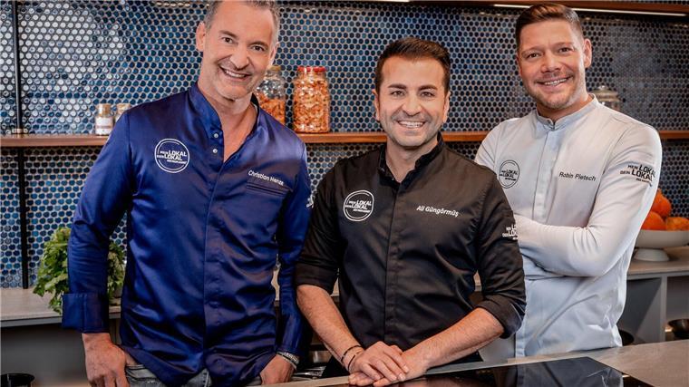Süsser-Abschied bei Kabel eins - drei neue Köche ab Januar Die drei Neuen im Wechsel ab 2025 bei „Mein Lokal, Dein Lokal“: Christian Henze, Ali Güngörmüs, Robin Pietsch (von links nach rechts)