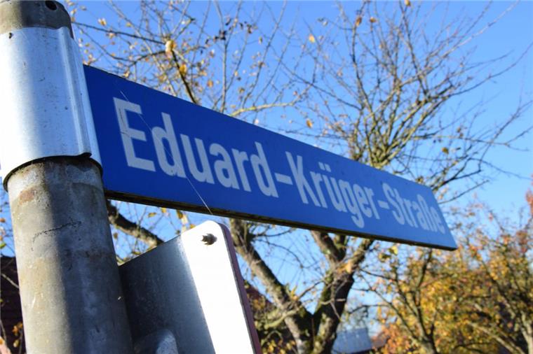 Eduard-Krüger-Straße in Abbehausen behält Nazi-Namen Die Eduard-Krüger-Straße in Abbehausen wird weiter den Namen eines überzeugten Nationalsozialisten tragen.