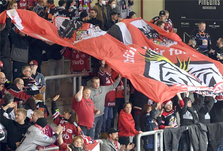 Pinguins starten den Dauerkartenverkauf Fans der Fischtown Pinguins in der Eisarena Bremerhaven.