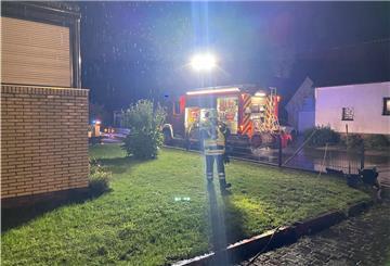 Die Feuerwehr Sittensen an der Einsatzstelle.