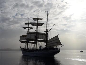 Die "Gorch Fock" vor ihrer Sanierung.