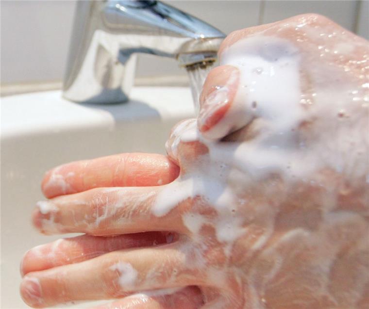 Norovirus: Händewaschen ist das A und O Die Hände sollten zum Waschen ganz nass gemacht und die Seife für rund 30 Sekunden gründlich auch zwischen den Fingern verrieben werden.