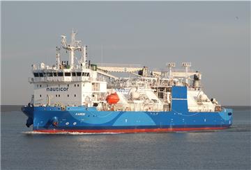Die „Kairos“ ist das weltweit größte LNG-Tankschiff und ist erstmals in Bremerhaven.