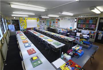 Ein leeres Klassenzimmer