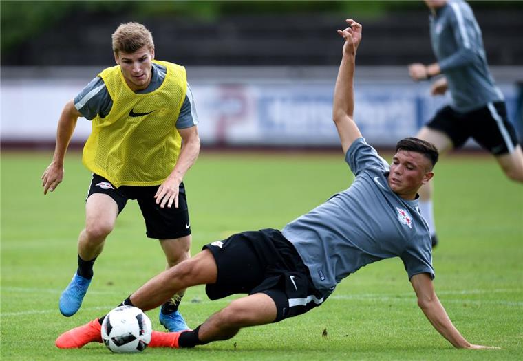 Bundesliga-Check: RB Leipzig rockt den Osten Die Leipziger Timo Werner (links) und Davie Selke bringen sich für die Bundesliga in Form.