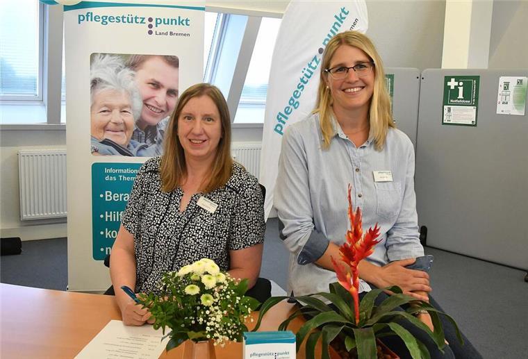 Pflegefall - Was nun? Marita Fischer (links), Sarah Staskewitsch, Pflegestützpunkt Bremerhaven