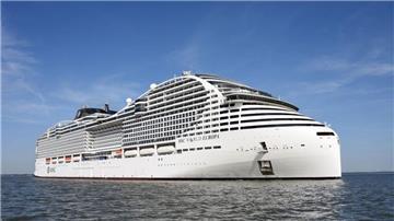Die „MSC World Europa“ ist bereits in Fahrt