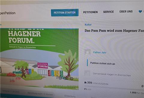 Die Online-Petition für ein  Begegnungszentrum wurde bereits von mehr als 300 Personen unterzeichnet.